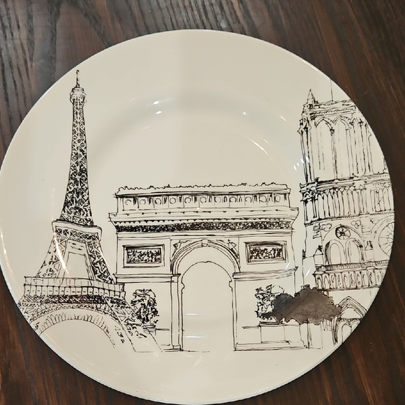 Stafford Black and White Parisian Sketch Dinnerware - Picture 1 of 2
